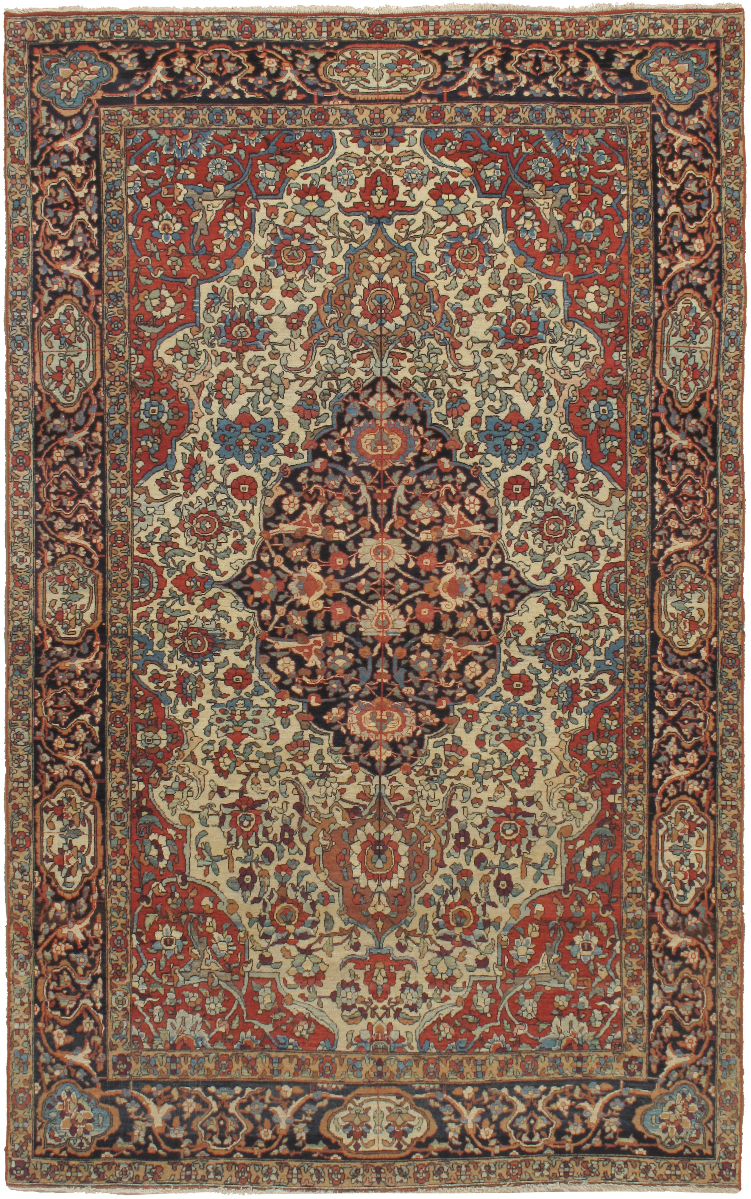 Vintage Persian Isfahan Rug - CU-1352 - Lavender Oriental Carpets