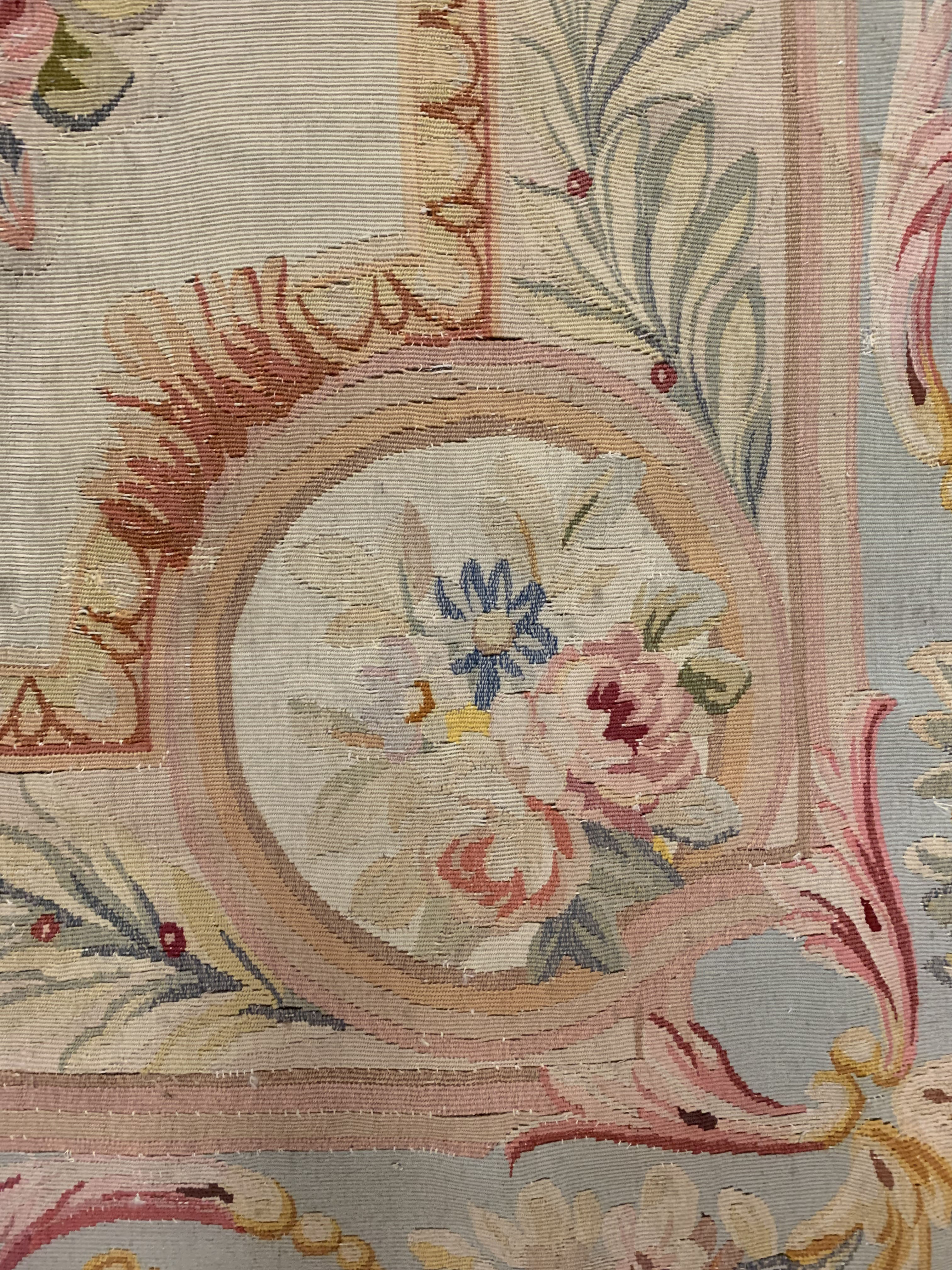 Antique French Aubusson Rug CU1434 Lavender Oriental Carpets