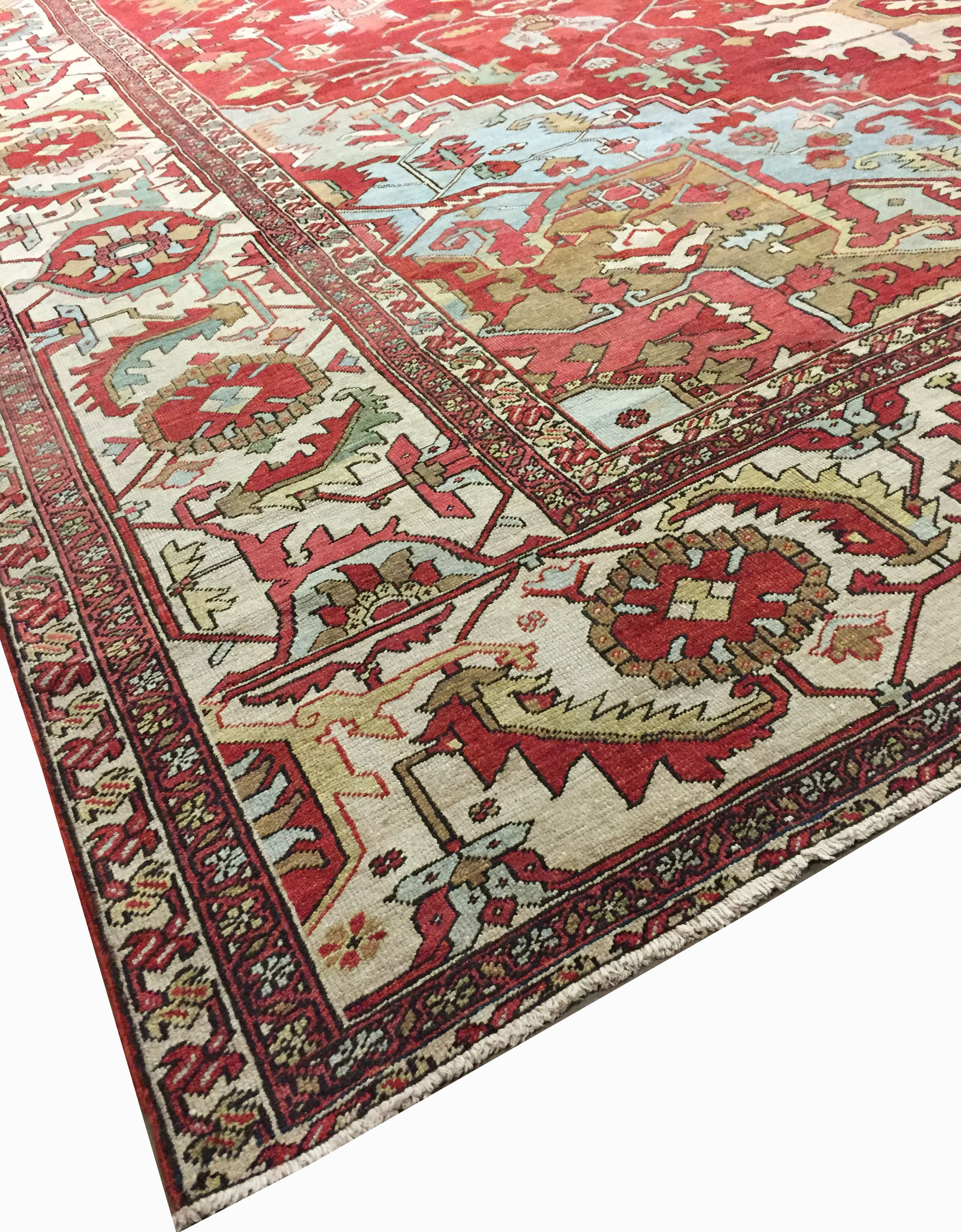 Oversize Antique Persian Heriz Serapi Rug - D348-CU-1341 - Lavender ...