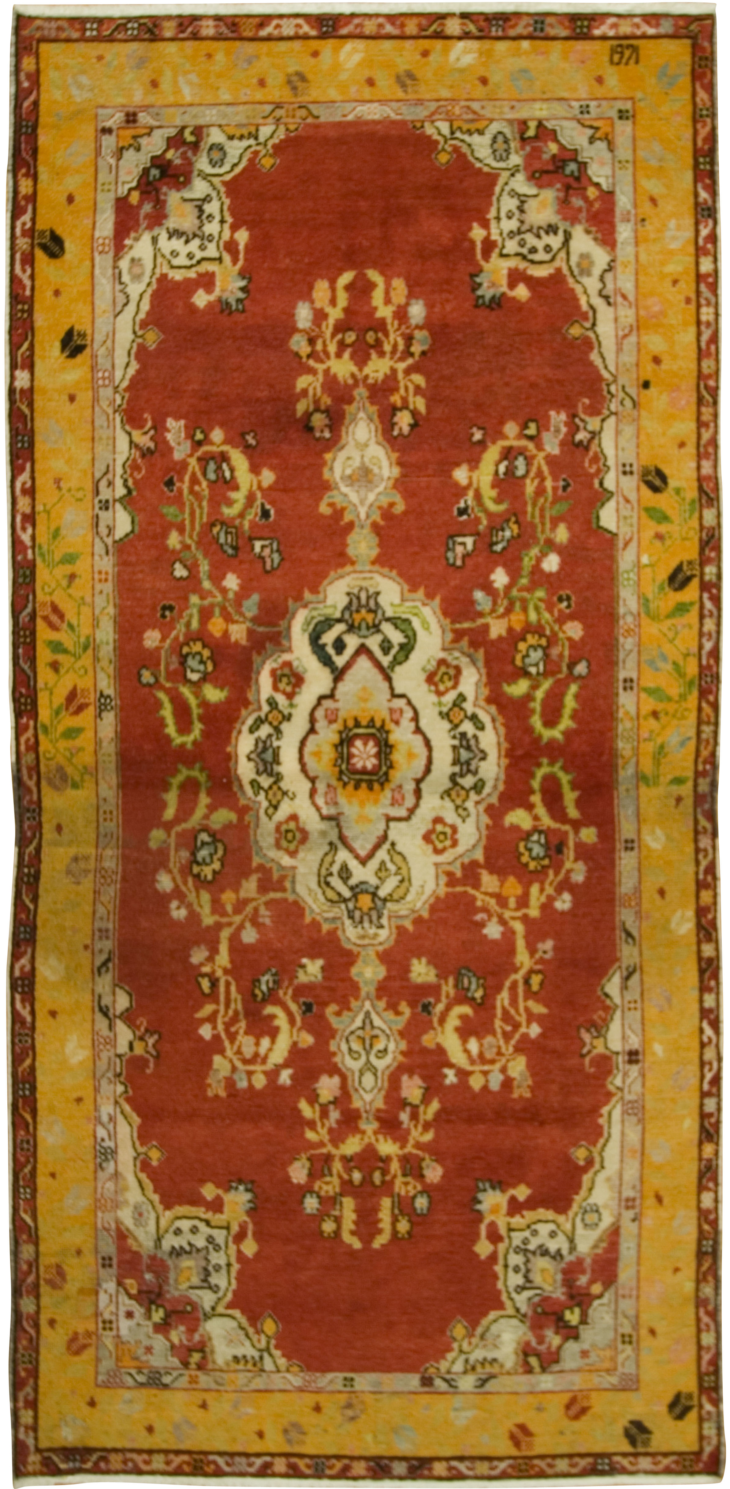 Antique Oushak Gallery Size Rug U1944 Lavender Oriental Carpets