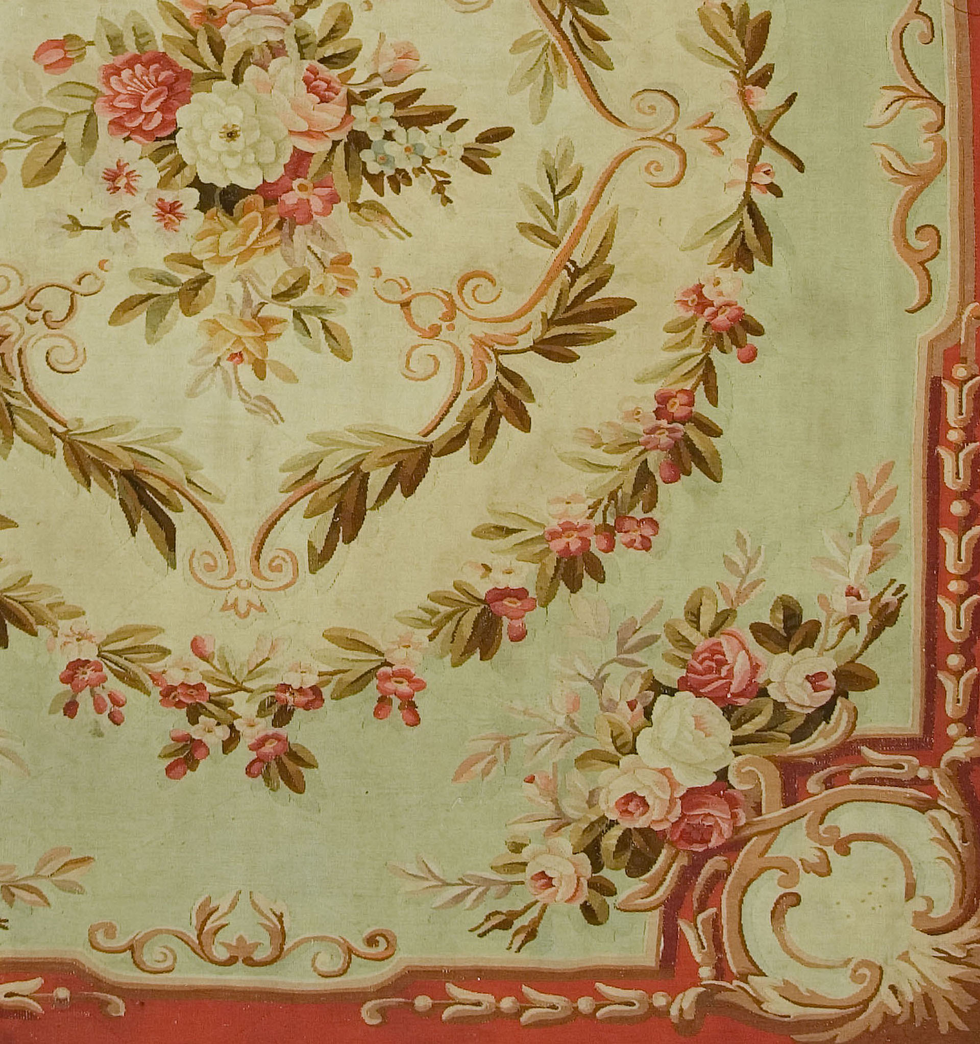 Antique French Aubusson Rug U1968 Lavender Oriental Carpets