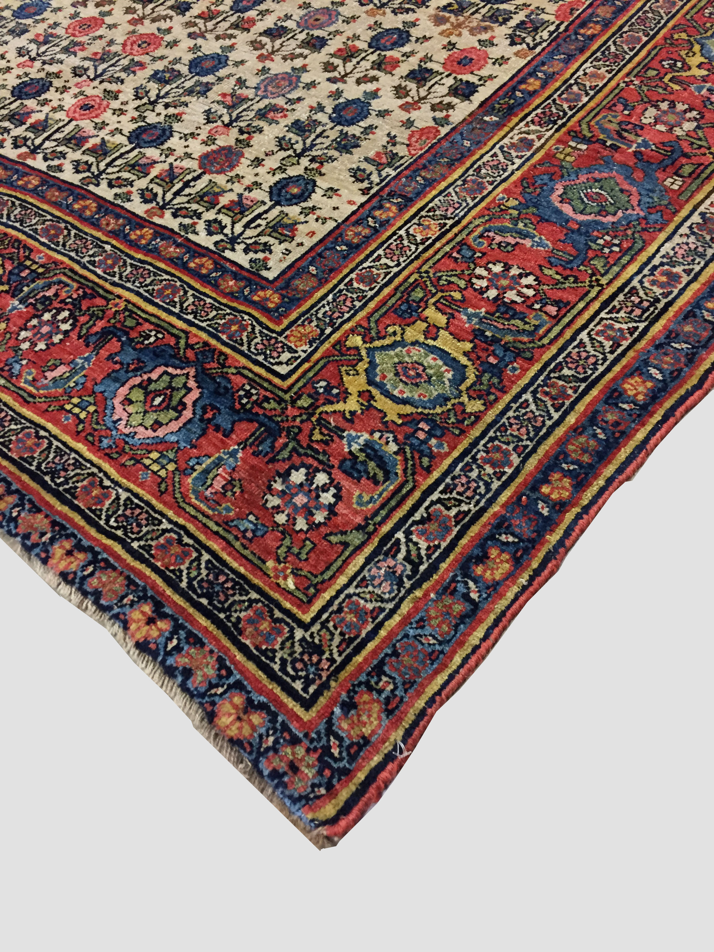 Antique Persian Bidjar Gallery Size Rug U2075