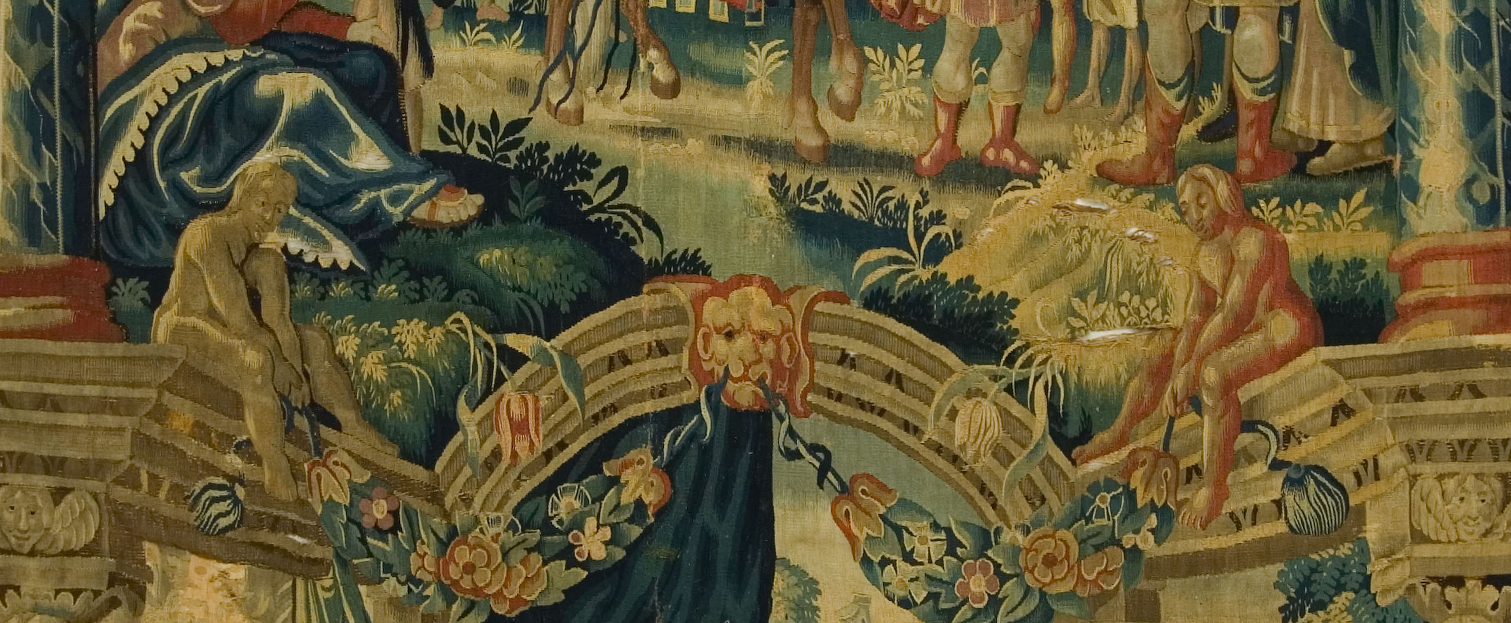 Biblical Tapestry Queen Esther Delft U2083 Lavender Oriental Carpets