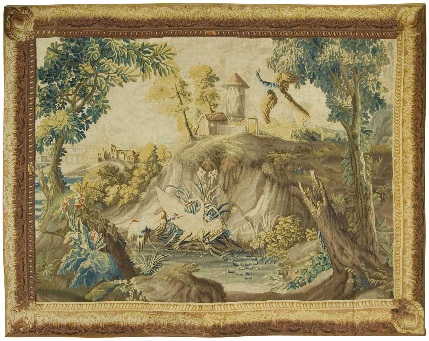 French Landscape Tapestry probably Beauvais - U-2111 ...