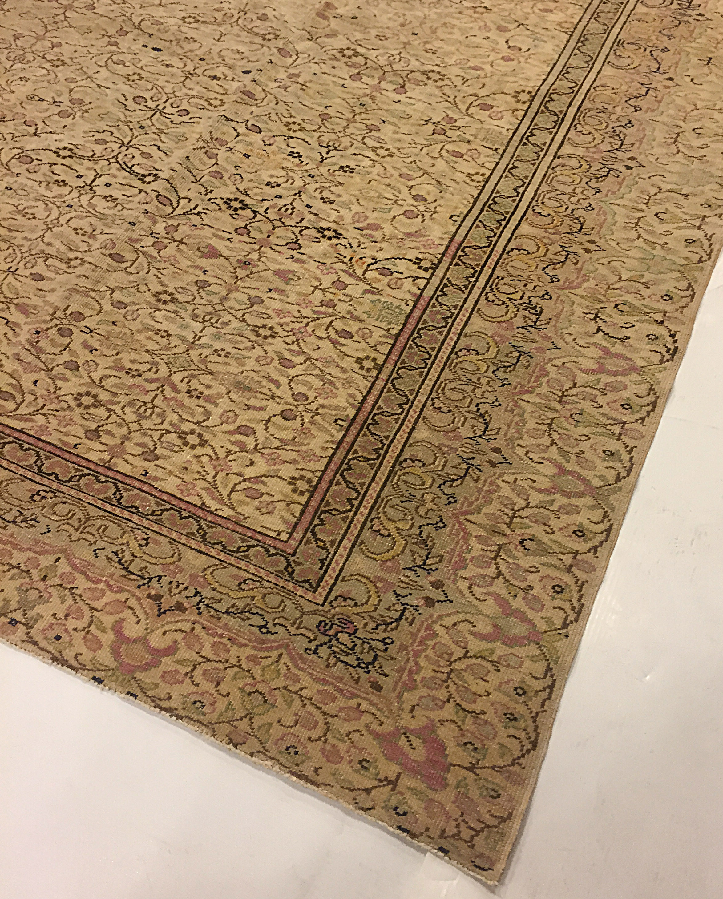 Large Subdued Vintage Turkish Sivas Rug U3090 Lavender Oriental