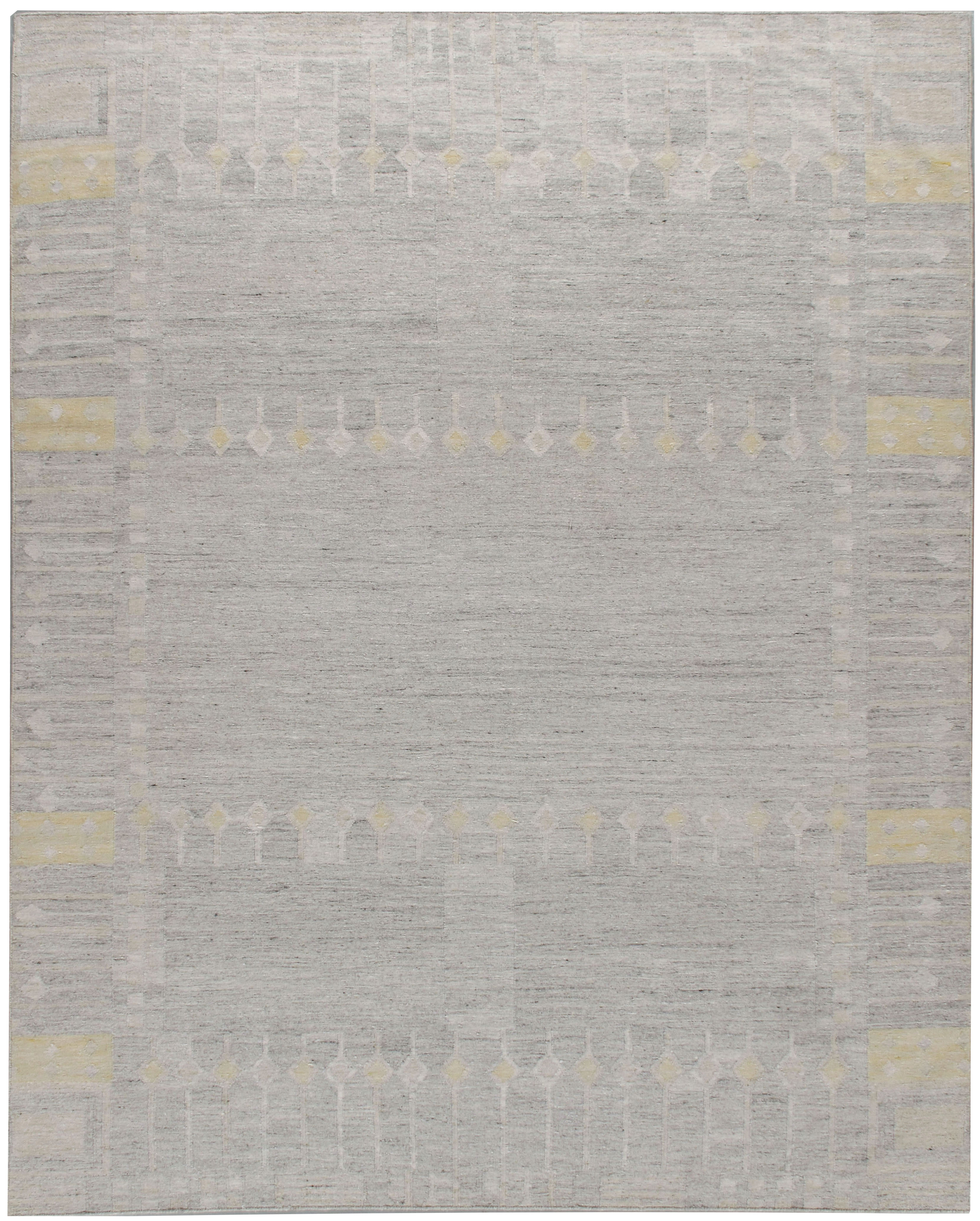 Scandinavian Swedish Style Flatweave Lollipop Silver Oatmeal Modern