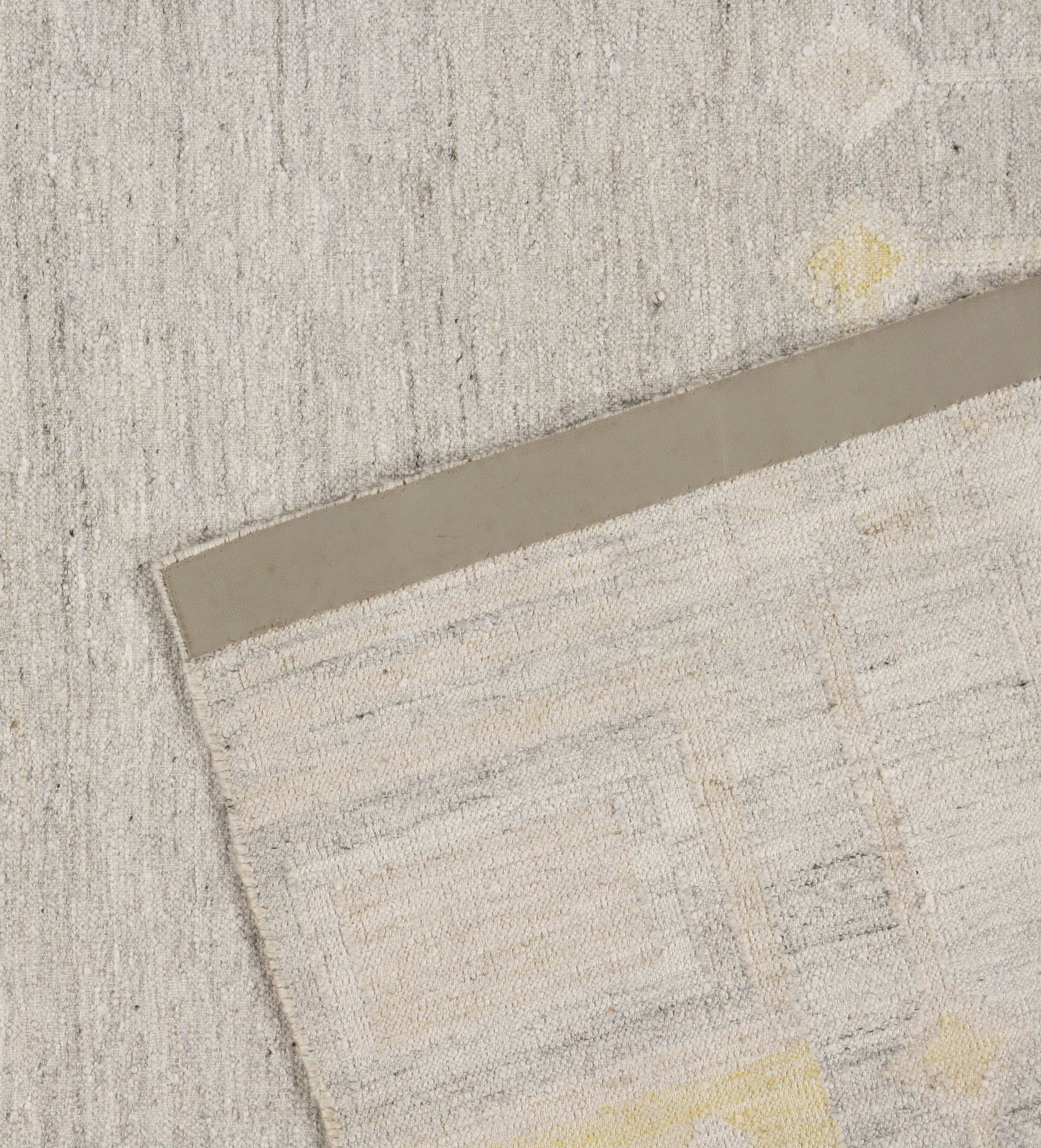 Scandinavian Swedish Style Flatweave Lollipop Silver Oatmeal Modern