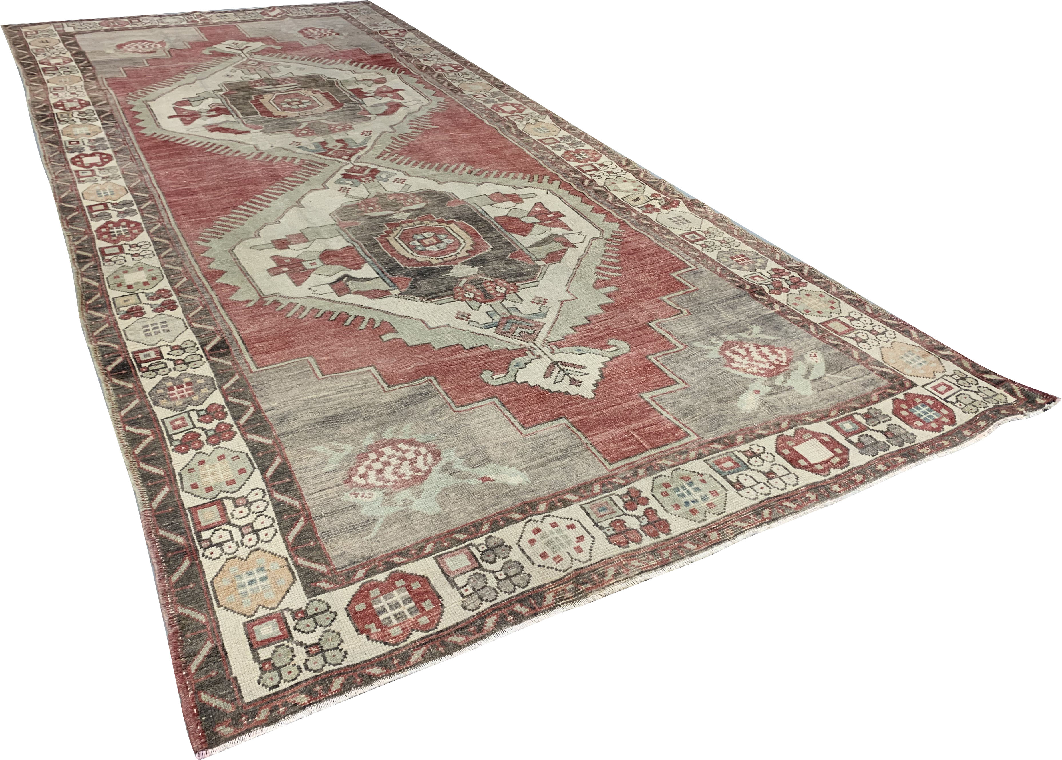 Vintage Turkish Rug Runner U4799 Lavender Oriental Carpets